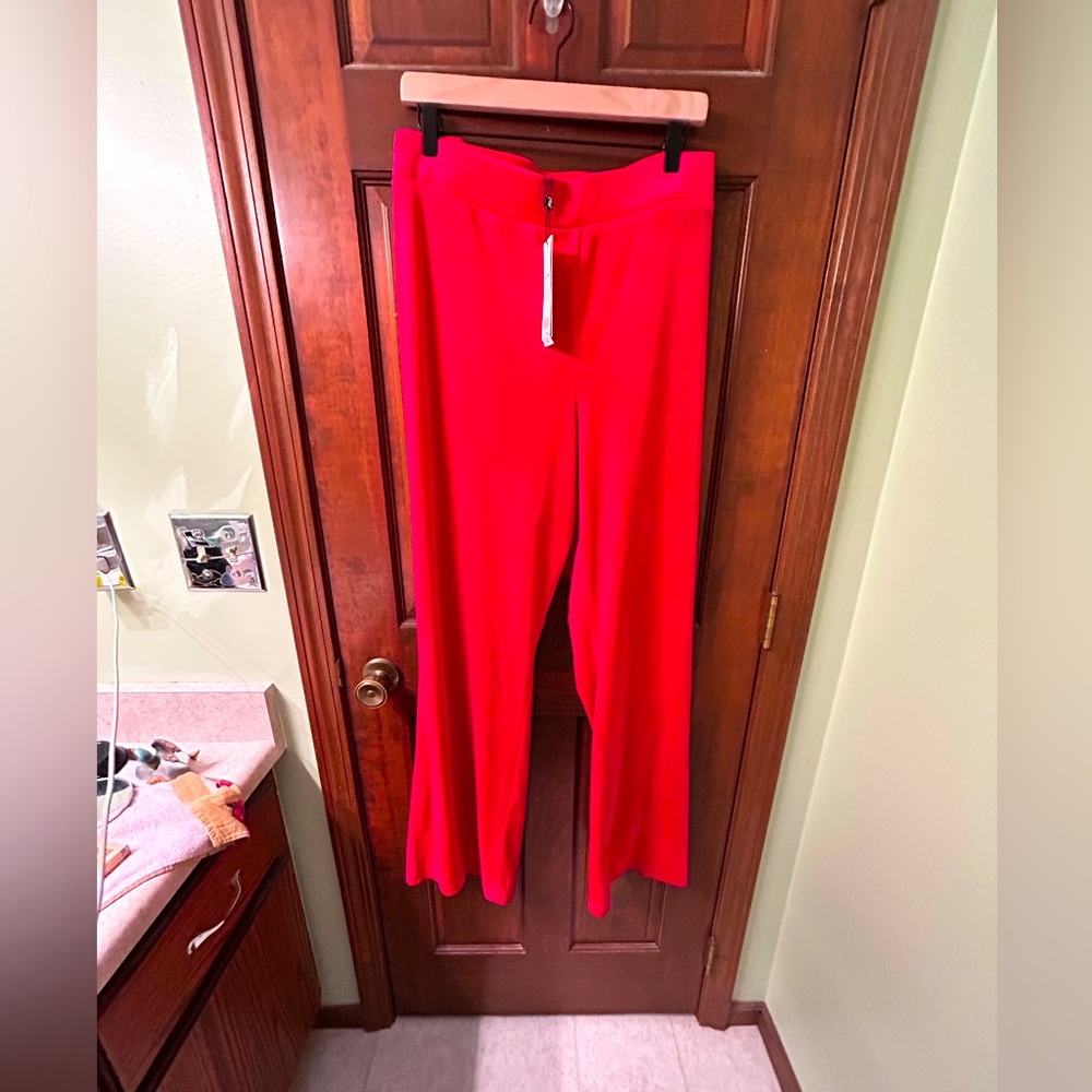 Juicy Couture NWT Bold Red Wide Leg Velour Pants. Size 3X